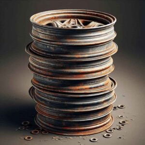 image of wornout wheel rims
