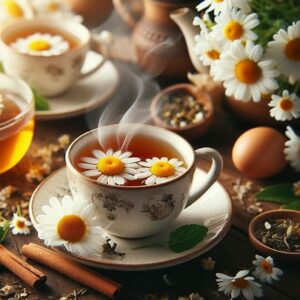 chamomile tea to relieve stress and provide relaxation